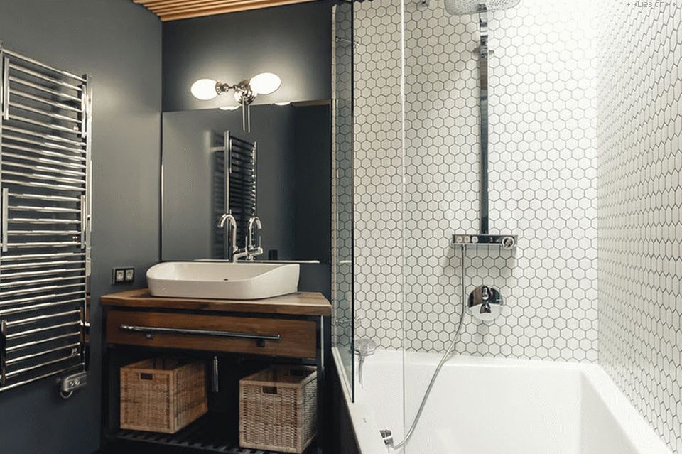 Diseño moderno de azulejos en el baño: 53 fotos + consejos